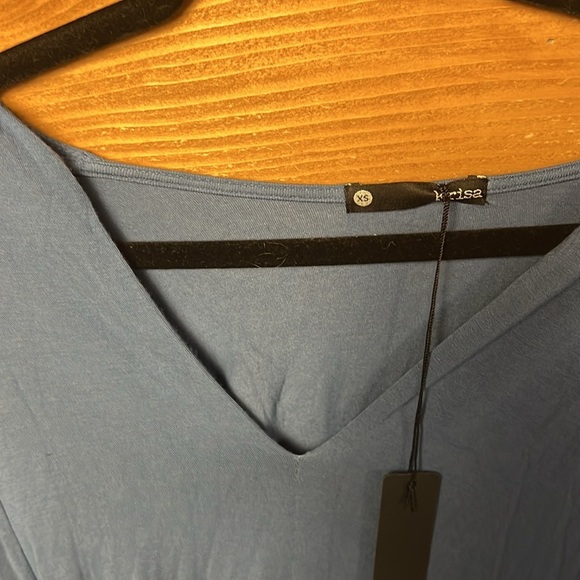 Krista by Revolve womens maxi dress XS short sleeve v-neck side slit soft event - Picture 11 of 11